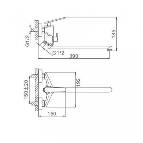 Смеситель для ванны Frap F2257
