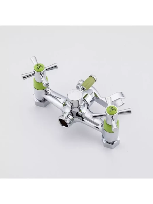 Смеситель Frud R22118-6, для ванны, с душевой лейкой, вентильный, зеленый
