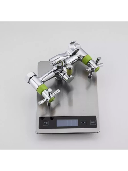 Смеситель Frud R22118-6, для ванны, с душевой лейкой, вентильный, зеленый