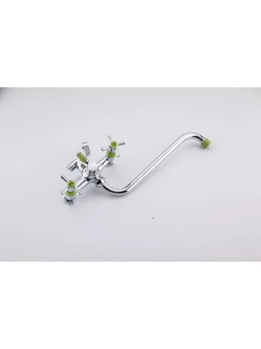 Смеситель Frud R22118-6, для ванны, с душевой лейкой, вентильный, зеленый