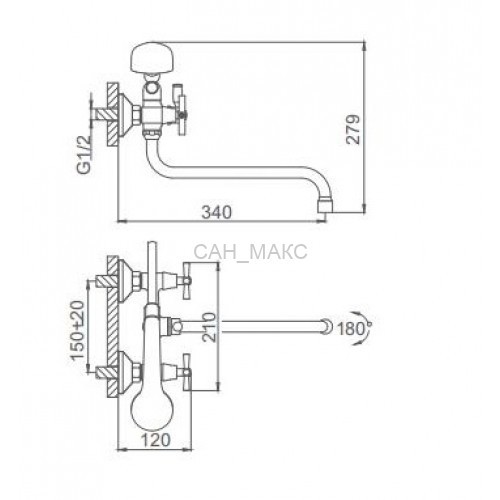 Смеситель для ванны Frud R22118-10