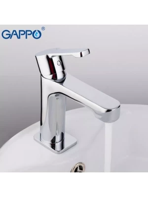 Смеситель для раковины Gappo G1002-2 латунь, однорычажный, хромированный