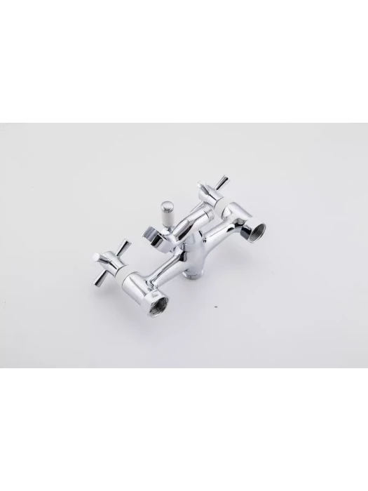 Смеситель Frud R22118-7, для ванны, с душевой лейкой, вентильный, серый