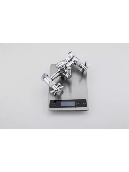 Смеситель Frud R22118-7, для ванны, с душевой лейкой, вентильный, серый