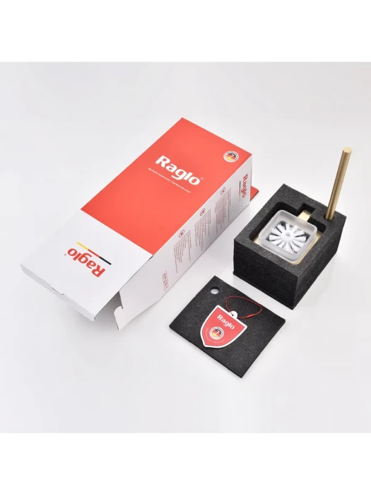 Ершик настенный Raglo R301.10.03, настенный, стекло, латунь, золотой