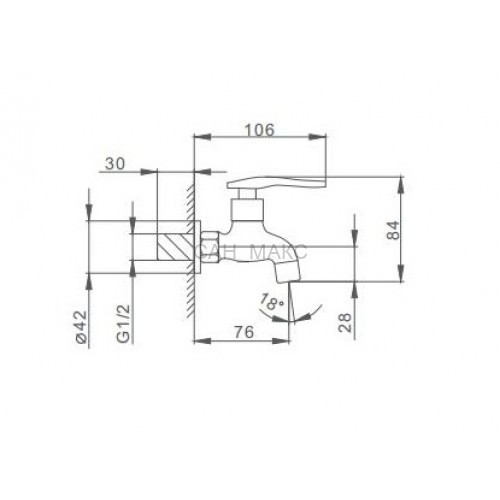 Кран для раковины Frap F521 моно