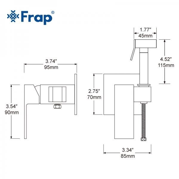 Смеситель гигиенический встраиваемый Frap F7506