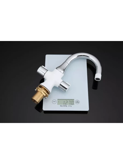 Смеситель для раковины Gappo Stella G1049, латунь, в цвете белый/хром