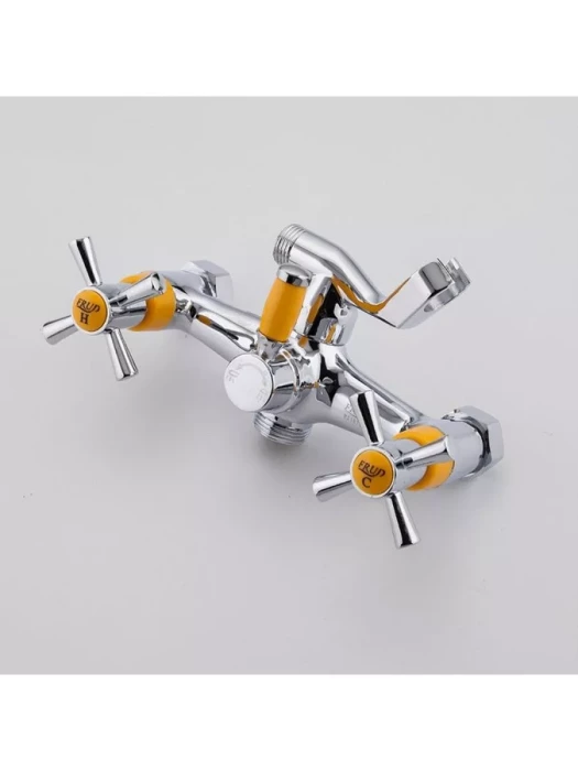 Смеситель Frud R22118-9, для ванны, с душевой лейкой, вентильный, оранжевый