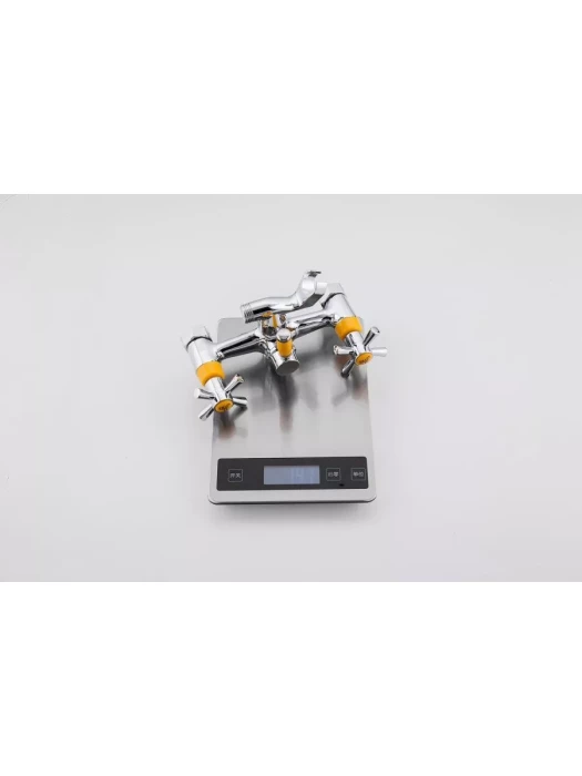 Смеситель Frud R22118-9, для ванны, с душевой лейкой, вентильный, оранжевый
