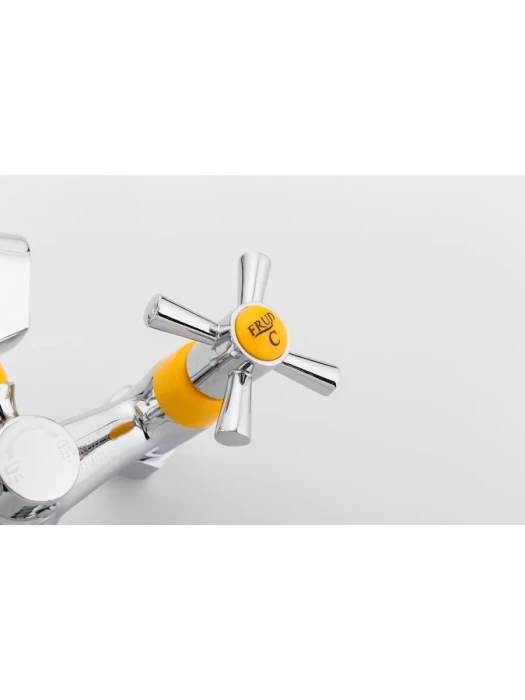 Смеситель Frud R22118-9, для ванны, с душевой лейкой, вентильный, оранжевый