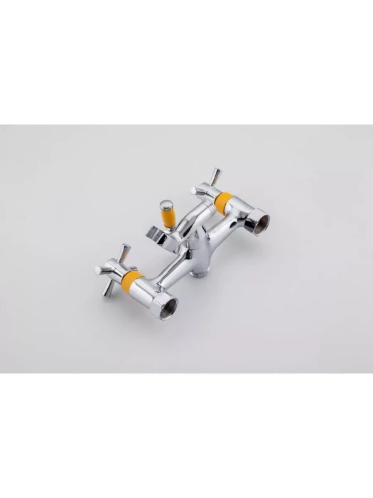Смеситель Frud R22118-9, для ванны, с душевой лейкой, вентильный, оранжевый