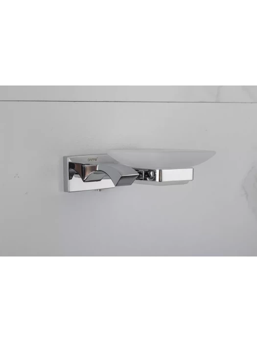 Мыльница Gappo G0702 для ванной, настенная, латунь, стекло, хром