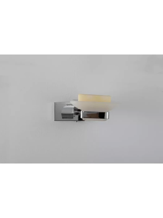 Мыльница Gappo G0702 для ванной, настенная, латунь, стекло, хром