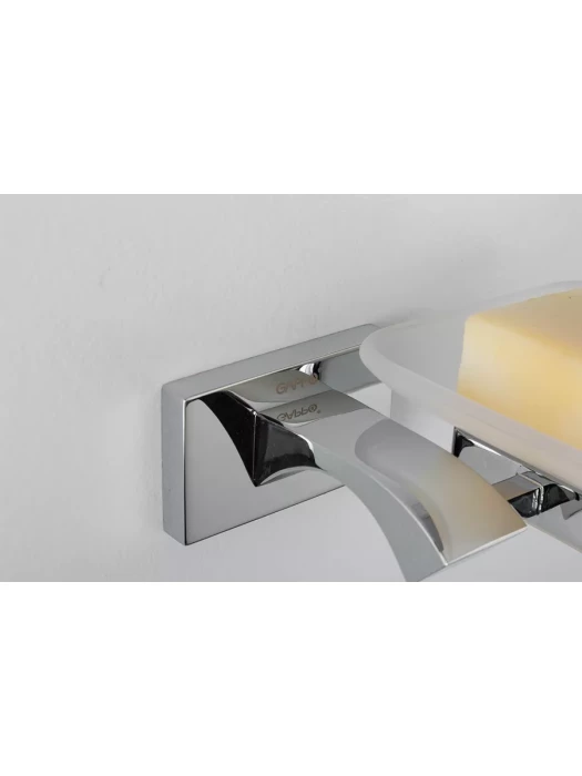 Мыльница Gappo G0702 для ванной, настенная, латунь, стекло, хром