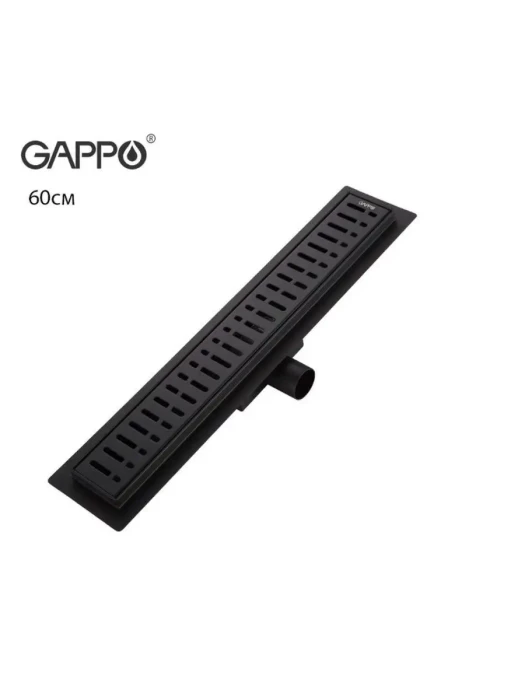 Душевой трап Gappo G86007-36 скрытого монтажа, нержавеющая сталь, черный