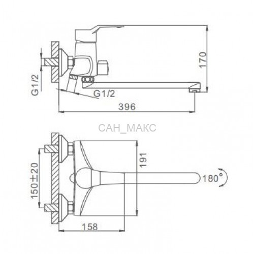 Смеситель для ванны Frap F2263