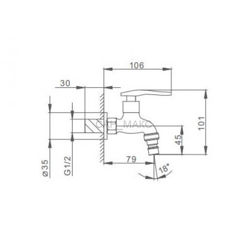 Кран для раковины Frap F522 моно