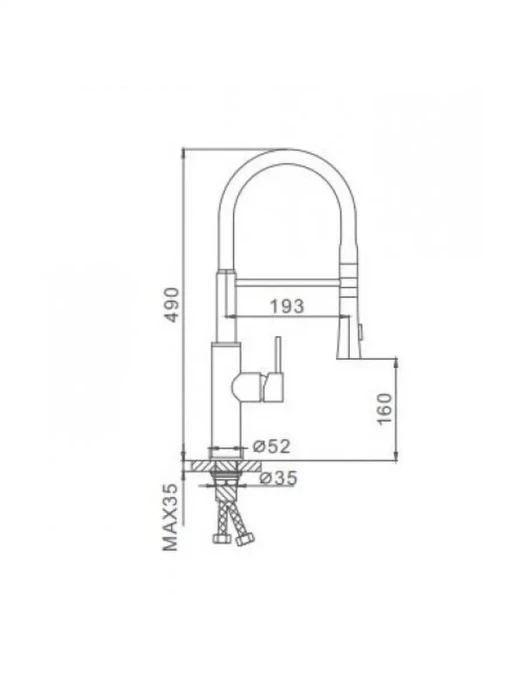 Смеситель для кухни с гибким изливом Frap F4452-7