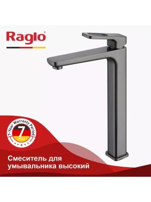 Смеситель для раковины высокий Raglo R51.15.09, латунь в цвете графит