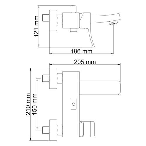 Смеситель для ванны Wasserkraft 1061