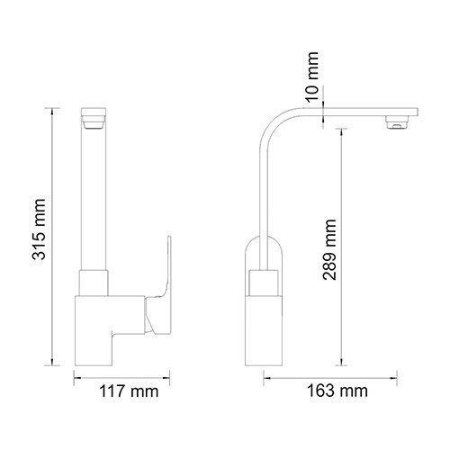 Смеситель для кухни Wasserkraft 5807