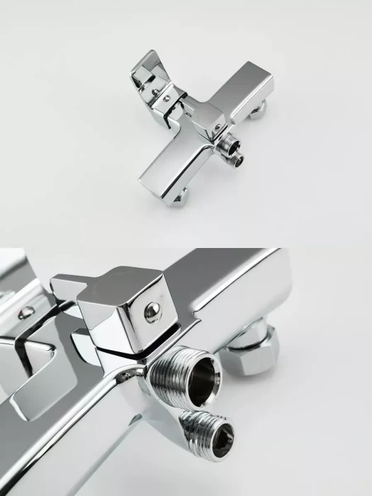 Смеситель для ванны Frud R22151 с душевой лейкой, однорычажный, хром