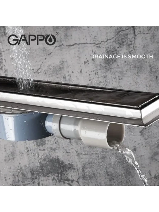 Душевой трап Gappo G86007-4, нержавеющая сталь, с сухим затвором, регулировка по высоте