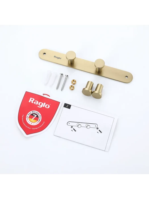 Крючок RAGLO R300.054.03, настенный, металл, сатиновое золото
