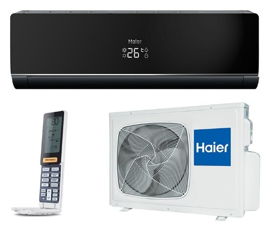 Настенный кондиционер черного цвета Haier HSU-24HNF103/R2 - B/HSU ...