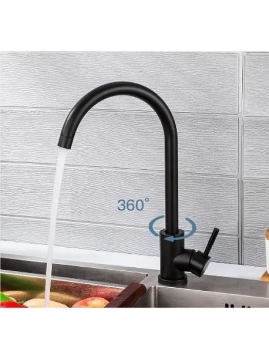 Смеситель Frap F40899-4, для кухни, черный, PVD покрытие, керамический картридж 35 мм