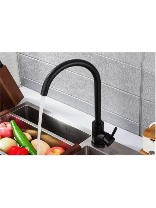 Смеситель Frap F40899-4, для кухни, черный, PVD покрытие, керамический картридж 35 мм