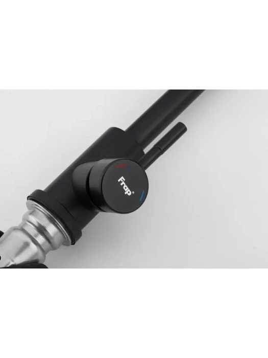 Смеситель Frap F40899-4, для кухни, черный, PVD покрытие, керамический картридж 35 мм