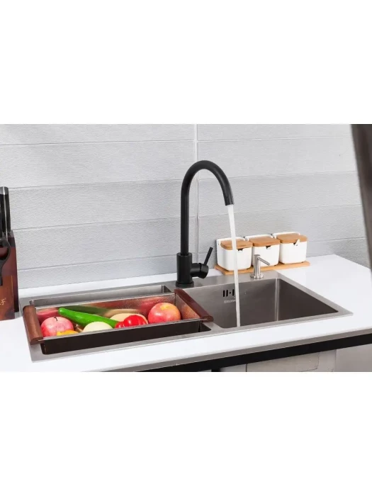 Смеситель Frap F40899-4, для кухни, черный, PVD покрытие, керамический картридж 35 мм