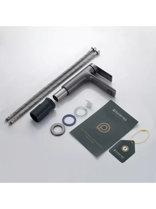 Смеситель для раковины Splenka S50.10.09, латунь, графитовый цвет