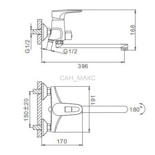 Смеситель для ванны Frap F2268