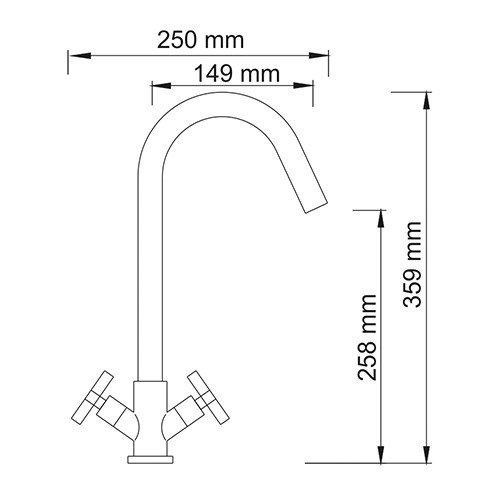 Смеситель для кухни Wasserkraft 7847