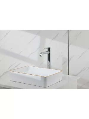 Смеситель для раковины высокий Gappo G06 G1006-2, латунь, хром