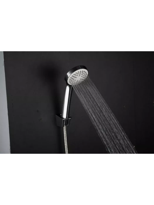 Смеситель для ванны Frud R22332 с душевой лейкой, двухвентильный, белый/хром
