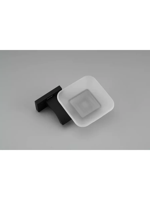 Мыльница Gappo G0702-6 для ванной, настенная, латунь, стекло, черный