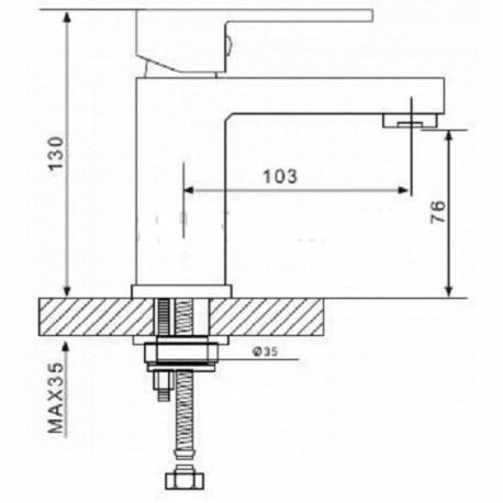 Смеситель для раковины Gappo G1039