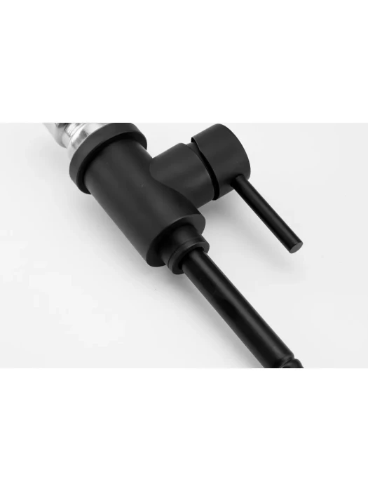 Смеситель кухонный Frap F40993-6, гибкая подводка, 2 режима, черный