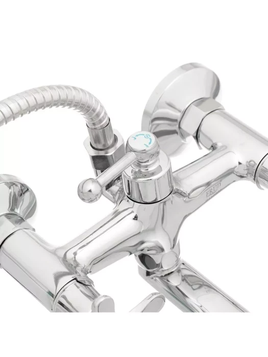 Смеситель Frud R22601, для ванны, с душевой лейкой, вентильный, хром