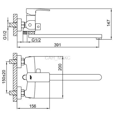 Смеситель для ванны Frud R22151