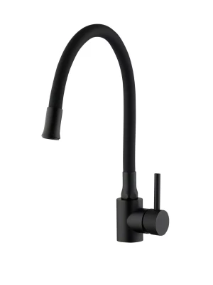 Смеситель для кухни с гибким изливом Frap F40994-6, матовый черный