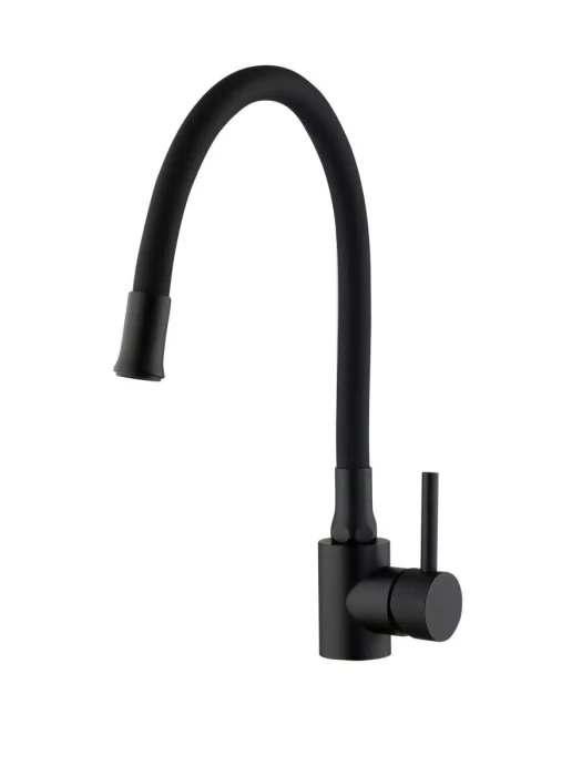 Смеситель для кухни с гибким изливом Frap F40994-6, матовый черный