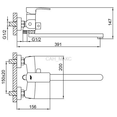 Смеситель для ванны Frud R22152