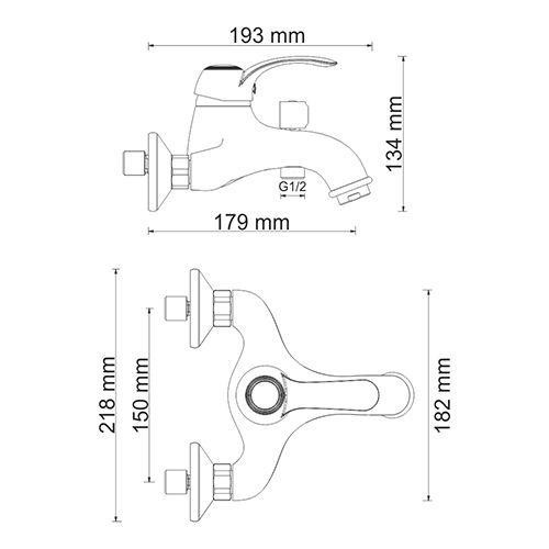 Смеситель для ванны Wasserkraft 1301