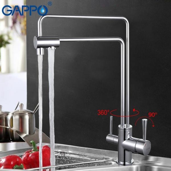 Смеситель для кухни с подключением к фильтру Gappo G4398-5