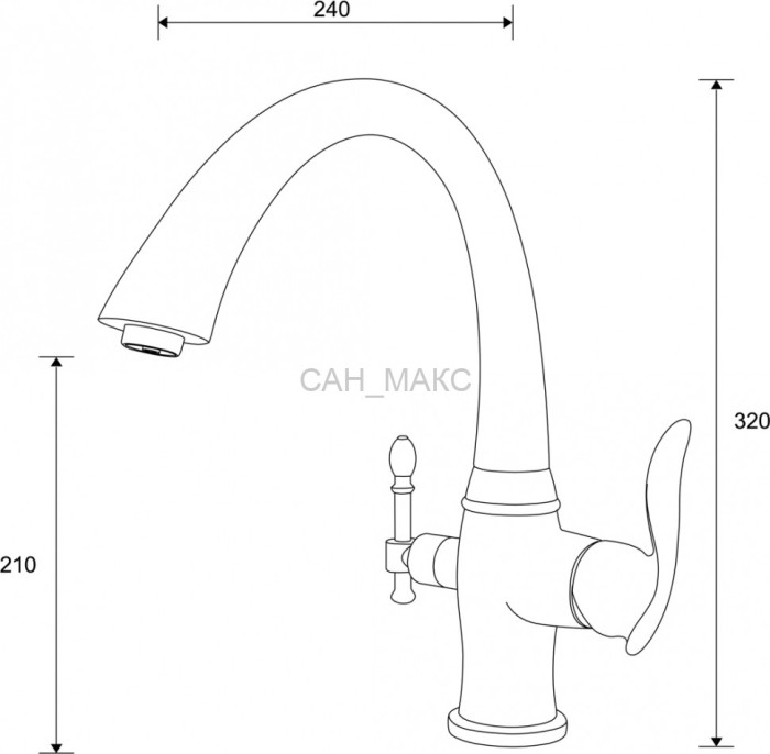 Смеситель для кухонной мойки ZORG Sanitary  (ZR 340 YF)